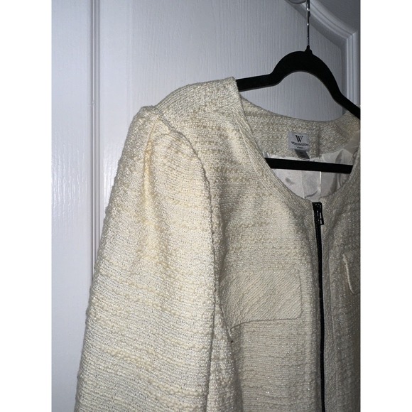 Worthington‎ Tweed Jacket Cropped Puff Sleeve Size XXL - Picture 5 of 8